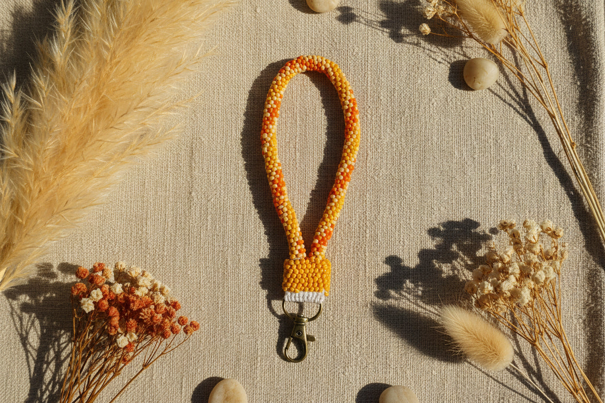 Beaded Wristlet Keychain