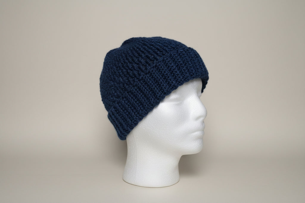 Handmade Crochet Beanie – Classic Ribbed Cuff