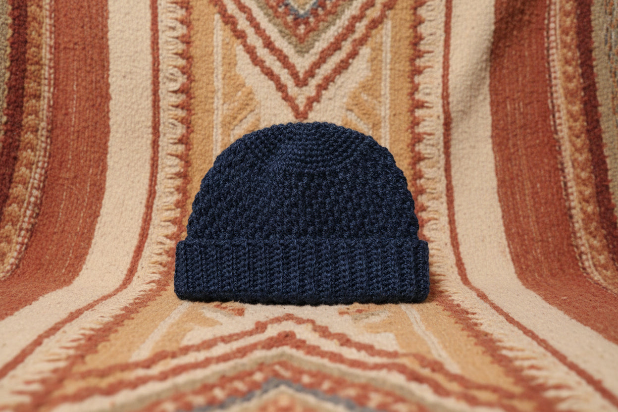 Handmade Crochet Beanie – Classic Ribbed Cuff