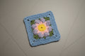 Set of 2- Handmade Flower Mug Rug